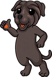 可爱小狗竖拇指