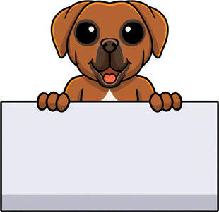 小狗举牌待填充内容