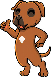 可爱小狗竖大拇指