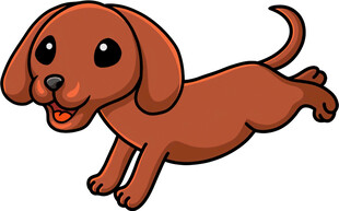 奔跑的棕色小狗