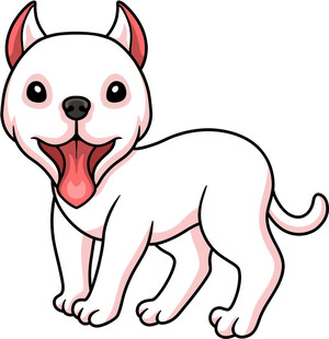 可爱白小狗卡通形象