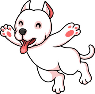 跳跃的欢乐小狗