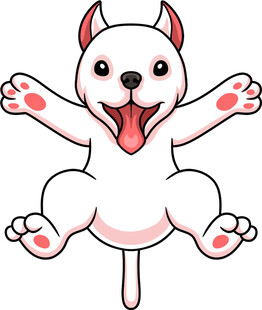 可爱小狗开心坐立