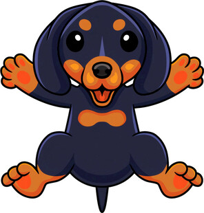 可爱腊肠犬卡通形象