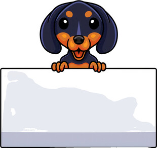 腊肠犬举牌待填内容