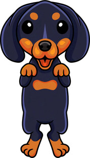 可爱腊肠犬卡通形象