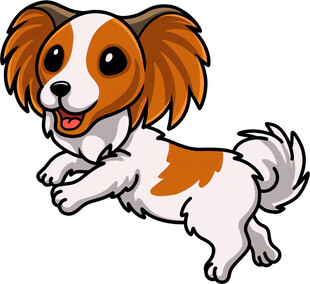 跳跃的可爱小狗