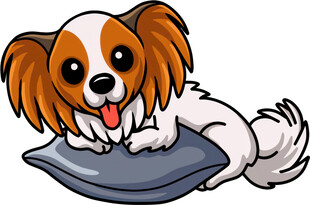 趴着的可爱小狗