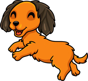 跳跃的可爱小狗