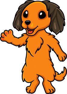 可爱小狗挥手示意