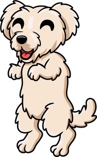 站立的可爱小狗