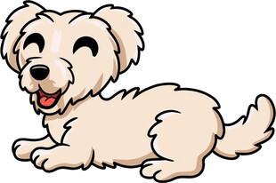 趴着的可爱小狗