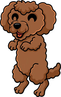 可爱站立泰迪犬