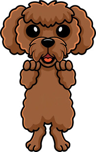 可爱站立泰迪犬