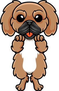 可爱站立小狗卡通形象