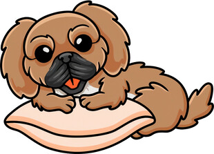 趴着的可爱小狗