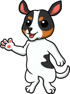 可爱小狗挥手示意