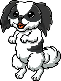 可爱站立小狗卡通形象