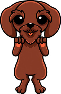 可爱小狗比耶卖萌