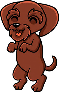 可爱站立小狗卡通形象