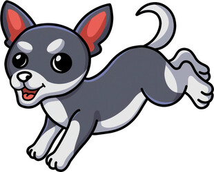 奔跑的可爱卡通小狗