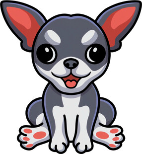 可爱吉娃娃小狗卡通形象