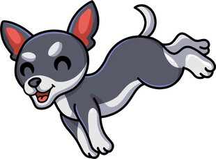 跳跃的可爱小狗