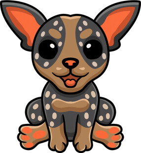 可爱斑点小狗卡通形象