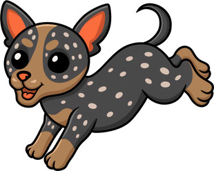 跳跃的斑点小狗