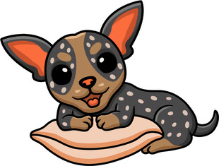 趴着的斑点小狗