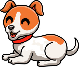 趴着的可爱小狗