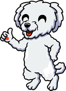 可爱小狗竖大拇指