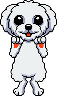 可爱小狗比耶卖萌