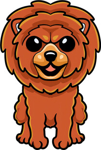 可爱棕色小狗卡通形象