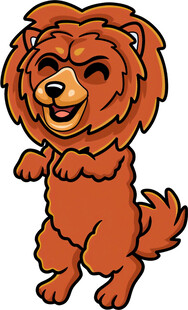 站立的可爱棕色小狗