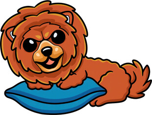 趴着的可爱棕色小狗