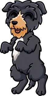 可爱站立小狗卡通形象