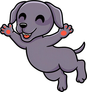 跳跃的欢乐小狗