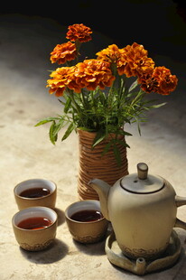 花茶配茶具  惬意时光