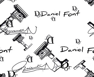 手绘风格Damul字体元素展示