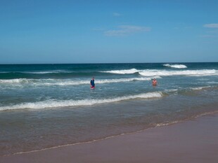 海边漫步的惬意时光