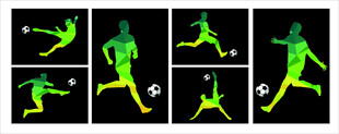 动感绿色人物运动姿态集
