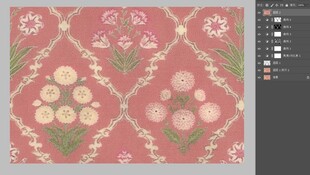 粉色花卉几何图案纹理