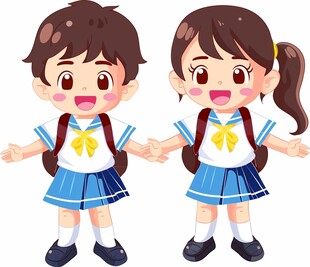 卡通小学生