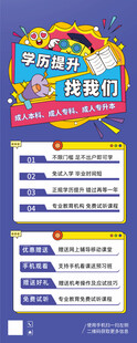 学历提升培训海报