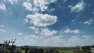 蓝天白云下的开阔景致