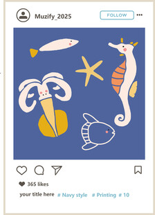 海洋风卡通图案