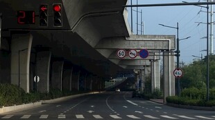 城市高架桥及道路景象