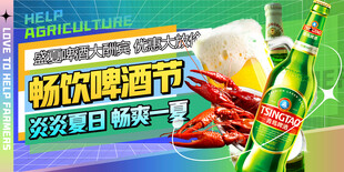 畅饮啤酒节欢乐海报