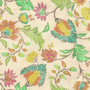 复古花卉图案布料纹理